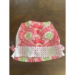 Lilly Pulitzer Girls Size 7 Mini Shorts Skirt Skort Green Pink Multicolor